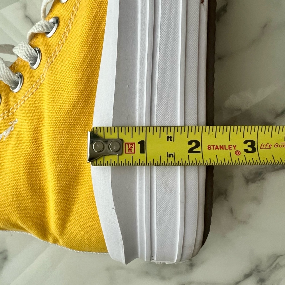 Converse Chuck Taylor All Star By You yellow embroidered platform sneakers - Picture 9 of 9